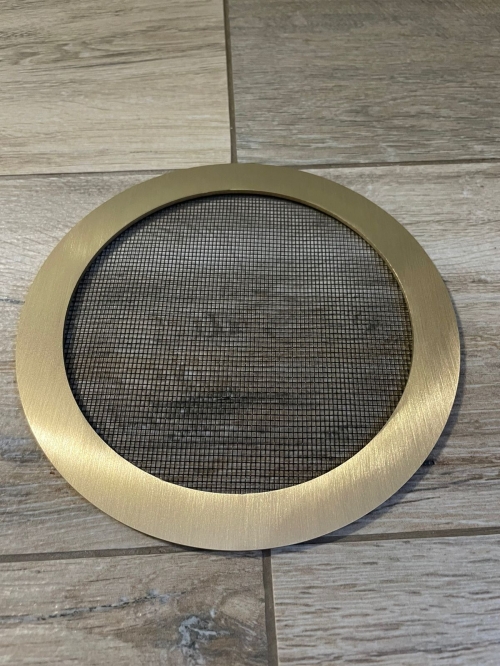Латунная вентиляционная решётка круглая шлифованная ЛРК 353 150мм